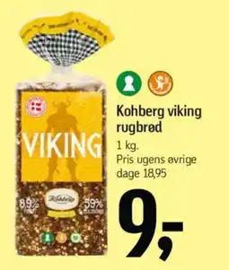 Føtex KOHBERG viking rugbrød tilbud