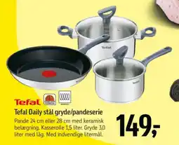 Føtex TEFAL Daily stål gryde/pandeserie tilbud