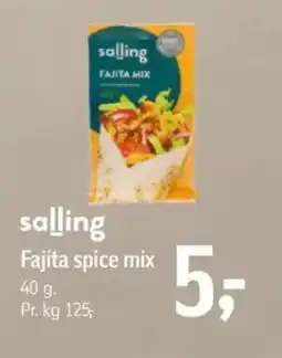 Føtex SALLING Fajita spice mix tilbud