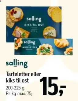 Føtex SALLING Tarteletter eller kiks til ost tilbud