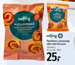 Føtex SALLING Pølsehorn, pizzasnegl eller mini foccacia tilbud