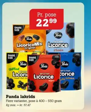 Poetzsch Padborg Panda lakrids tilbud
