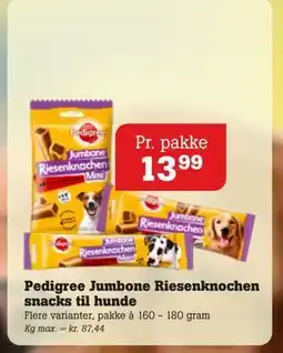 Poetzsch Padborg Pedigree Jumbone Riesenknochen snacks til hunde tilbud