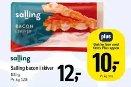 Føtex SALLING Salling bacon i skiver tilbud