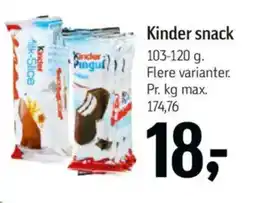 Føtex KINDER Snack tilbud