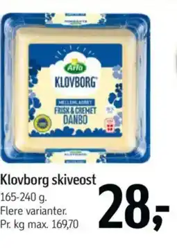 Føtex Klovborg skiveost tilbud