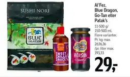 Føtex Al'fez, blue dragon, go-tan eller patak's tilbud