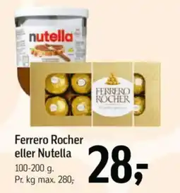 Føtex Ferrero rocher eller nutella tilbud