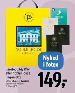 Føtex Barefoot, my way eller noble house bag-in-box tilbud