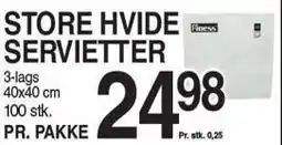 ABC Lavpris STORE HVIDE SERVIETTER tilbud