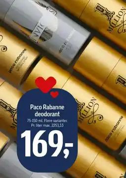 Føtex Paco rabanne deodorant tilbud
