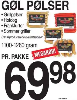 ABC Lavpris GØL PØLSER tilbud