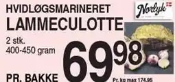 HVIDLØGSMARINERET LAMMECULOTTE