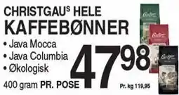 ABC Lavpris CHRISTGAUS HELE KAFFEBØNNER tilbud