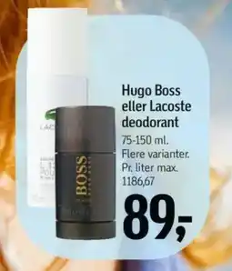 Føtex Hugo boss eller lacoste deodorant tilbud