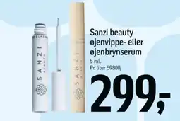 Føtex Sanzi beauty øjenvippe- eller øjenbrynserum tilbud