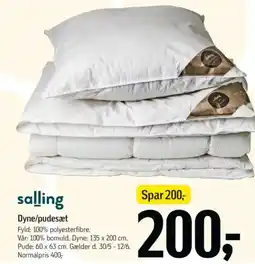 Føtex SALLING Dyne/pudesæt tilbud