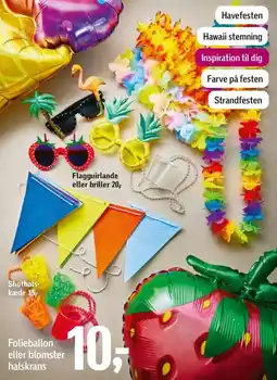 Føtex Folieballon eller blomster halskrans tilbud