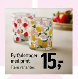 Føtex Fyrfadsstager med print tilbud