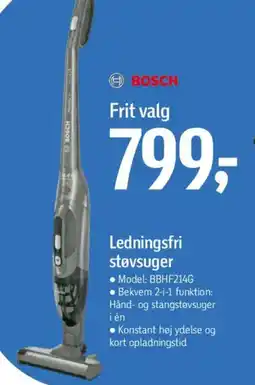 Føtex BOSCH Ledningsfri støvsuger tilbud