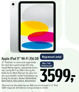 Føtex Apple ipad 11" wi-fi 256 gb tilbud