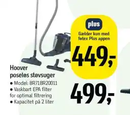 Føtex Hoover poseløs støvsuger tilbud