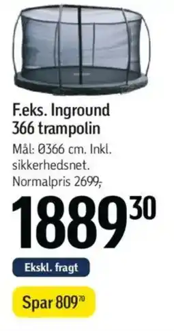 Føtex F.eks. inground 366 trampolin tilbud