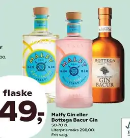 SuperBrugsen Malfy Gin eller Bottega Bacur Gin tilbud