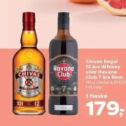 SuperBrugsen Chivas Regal 12 års whisky eller Havana Club 7 års Rom tilbud