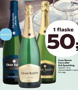 SuperBrugsen Gran Baron Cava eller 0,0 SParkling tilbud