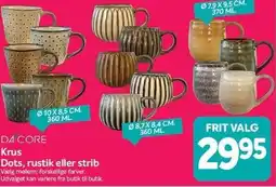Krus Dots, rustik eller strib