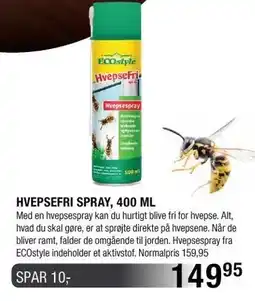 Land & Fritid HVEPSEFRI SPRAY, 400 ML tilbud