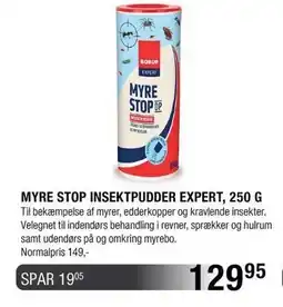 Land & Fritid MYRE STOP INSEKTPUDDER EXPERT, 250 G tilbud