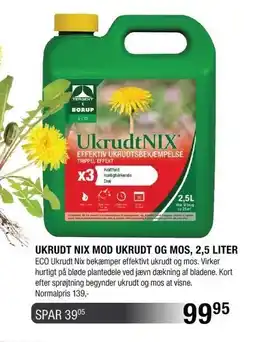 Land & Fritid UKRUDT NIX MOD UKRUDT OG MOS, 2,5 LITER tilbud