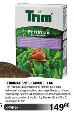 Land & Fritid FERRIMAX SNEGLEMIDDEL, 1 KG tilbud