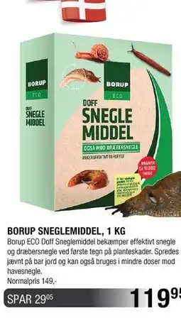 Land & Fritid BORUP SNEGLEMIDDEL, 1 KG tilbud