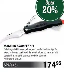 Land & Fritid MASERIN SVAMPEKNIV tilbud