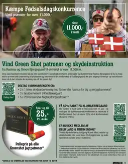 Land & Fritid Vind Green Shot patroner og skydeinstruktion tilbud