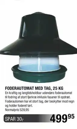 Land & Fritid FODERAUTOMAT MED TAG, 25 KG tilbud