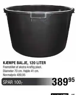 Land & Fritid KÆMPE BALJE 120 LITER tilbud