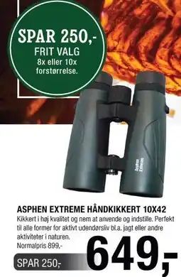 Land & Fritid ASPHEN EXTREME HÅNDKIKKERT 10X42 tilbud