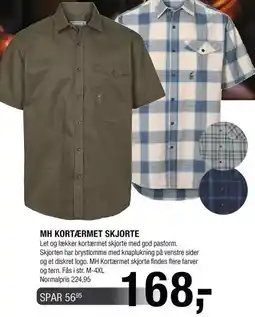 Land & Fritid MH KORTÆRMET SKJORTE tilbud