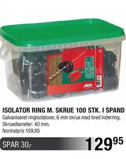 Land & Fritid ISOLATOR RING M. SKRUE 100 STK. I SPAND tilbud