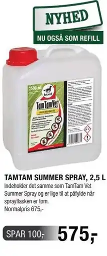 Land & Fritid TAMTAM SUMMER SPRAY 2,5 L tilbud