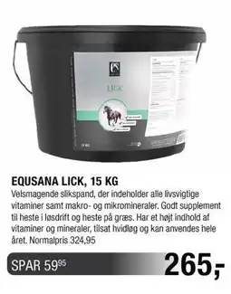 Land & Fritid EQUSANA LICK, 15 KG tilbud