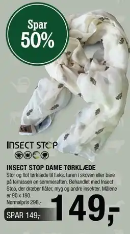 Land & Fritid INSECT STOP DAME TØRKLÆDE tilbud
