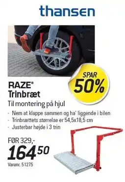 Thansen Trinbræt tilbud