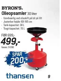 Thansen Olieopsamler tilbud