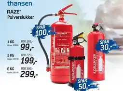 Thansen RAZE Pulverslukker tilbud