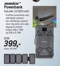 Thansen Powerbank Solcelle 10.000 mAh tilbud